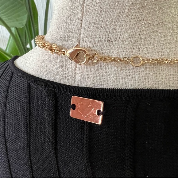 For Love & Lemons Knitz Simone Lace Front Black Dress Black Size Medium NEW - Picture 8 of 8